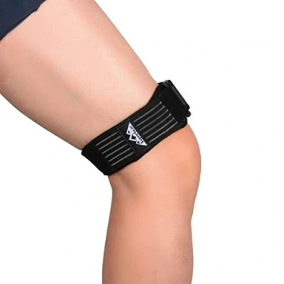 Imagen de supregear Rodilla Protector Cinta para Tendón, Correa de Banda IT Rodilla, Rotuliana Ajustable, Cómoda y Transpirable con Compresión Adicional el Síndrome la Iliotibial