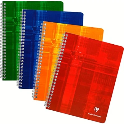 Imagen de Clairefontaine 8722C Cuaderno con espiral 5 x 5, 17 22 mm, 100 páginas, colores surtidos