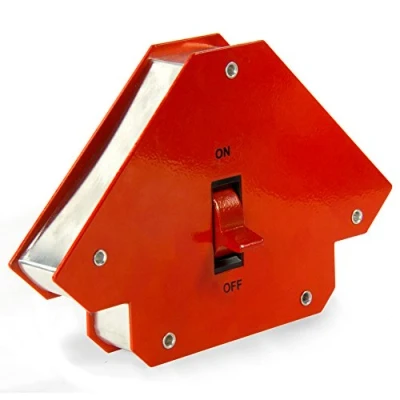 Imagen de Gran Imán de Soldadura Múltiples Ángulos Conmutables Para Sostener Hojas Ferrosas Y Tubos en Su Lugar 45 x 90 135 24kg Tirón