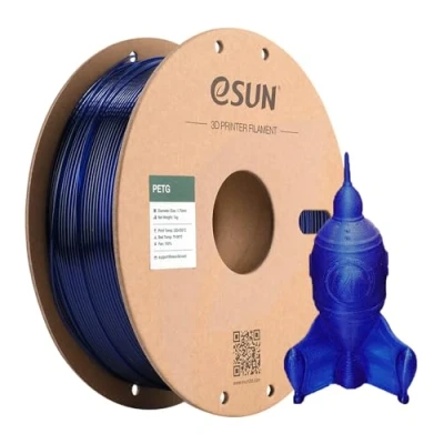 Imagen de eSUN Filamento PETG 1.75mm, Impresora 3D PETG, Precisión Dimensional +/ 0.05mm, 1KG Carrete (2.2 LBS) para de Impresión 3D, Azul