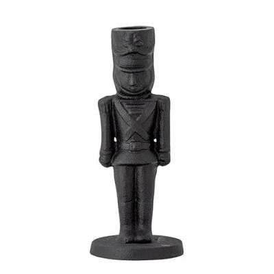 Imagen de Bloomingville Vernon Candelabro en Forma de Cascanueces Color Negro Metal, Altura: 18 cm, diámetro: 7 cm