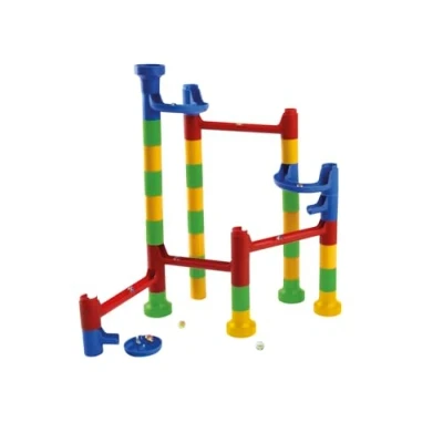 Imagen de Lena 65289 Cascade Curve Juego de construcción para niños a partir 3 años (construcción con 32 elementos, 2 piezas curvas y 10 murmullos cristal), multicolor , color/modelo surtido