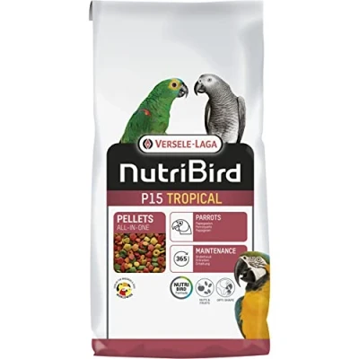 Imagen de Versele Laga NutriBird P15 Tropical Granulado extrusionado Alimento de Mantenimiento para Loros Multicolor 10kg