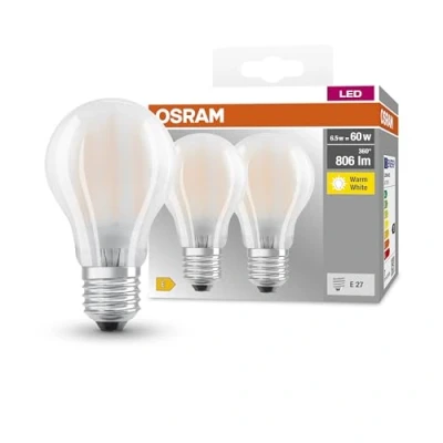 Imagen de Osram Bombillas LED E27, 7.2 W, Blanco, 2 unidades