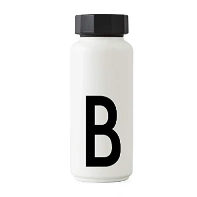 Imagen de Design Letters Botella de Agua Blanco 500 Ml (A Z) Acero Inoxidable para niño, adults Termica Libre BPA/BPS Cantimplora Termo con Aislamiento Vacío Doble Pared