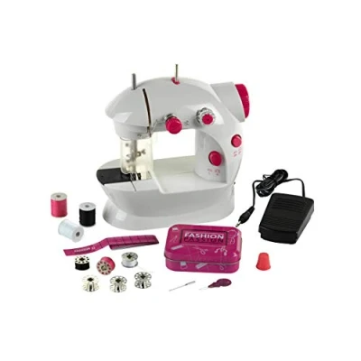 Imagen de Theo Klein 7901 Máquina de Coser para niños Fashion Passion, con Pedal el pie, 2 velocidades y numerosos Accesorios, Medidas 19.5 cm x 12.5 20 cm, Juguete a Partir 8 años