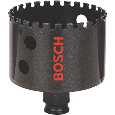 Imagen de Bosch Professional 1x Sierra de Corona Diamante Diamond for Hard Ceramics (para baldosas más duras, Ø 64 mm, Accesorios Taladros Impacto Rotativos)