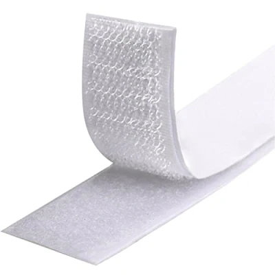 Imagen de Fesoar 8M Hook y Loop Auto Adhesivo Cinta Rollo Tape Gancho de Lazo 20 mm ancho (Blanco)