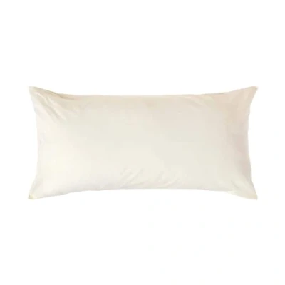 Imagen de Homescapes Funda de algodón para Almohada, 200 Hilos, Color Crema, 40x80cm