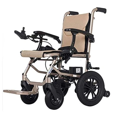 Imagen de Chair Silla De Ruedas Inteligente Eléctrica Power Plegable Wheelchair Ligera La Aleación Aluminio Silla,conduzca con Potencia O Use como Manual
