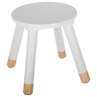 Imagen de ATMOSPHERA CREATEUR D&#039;INTERIEUR Taburete Infantil &#039;Douceur&#039; Blanco A. 26 cm
