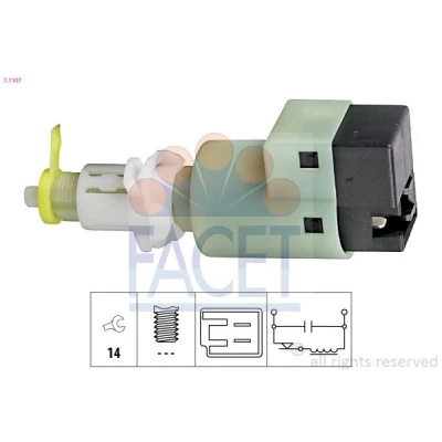Imagen de FACET 7.1107 Interruptor luces freno mecánico Made in Italy OE Equivalent