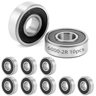 Imagen de QWORK® 10 piezas rodamiento de Bolas 6000 2R, 10x26x8mm, Rodamientos Doble Sellado, para Cajas Cambios, Motores, Impresoras 3D