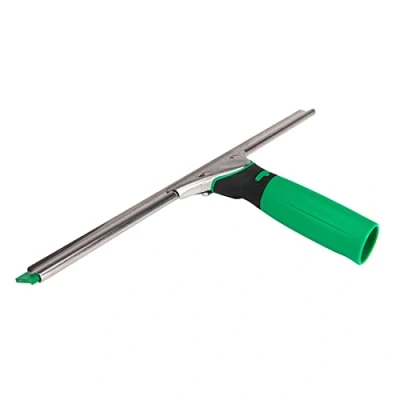 Imagen de UNGER ErgoTec Escobilla de goma (35 cm ancho, con guía en forma S y verde, para limpiar ventanas sin dejar rayas) ES35G