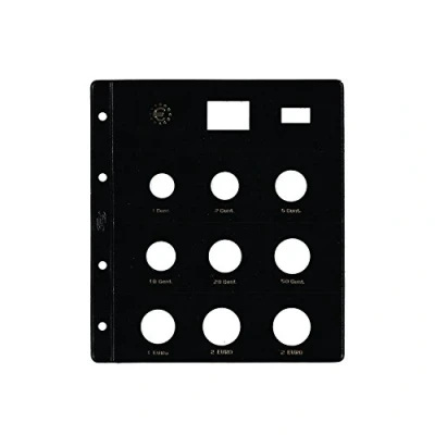 Imagen de PARDO 173000 Pack de 12 fundas monedas, 9 alojamientos claraboya