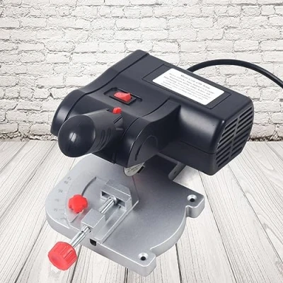 Imagen de Mini sierra ingletadora de acero, circular, 0 45, ajustable, circular para madera y metal, 4500 rpm