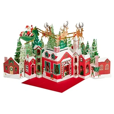Imagen de Hallmark Paper Wonder Tarjeta de Navidad Jumbo, diseño Papá Noel y Trineo, Multicolor