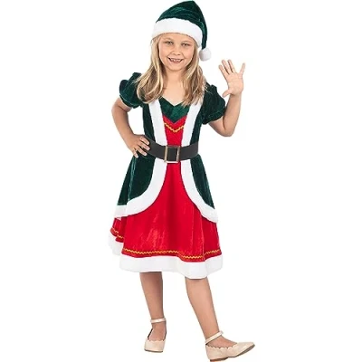 Imagen de Funidelia Disfraz de elfa Deluxe para niña Elfo navideño, Navidad, Duende navideño niños y divertidos accesorios Fiestas, Carnaval Halloween Talla 7 9 años Verde