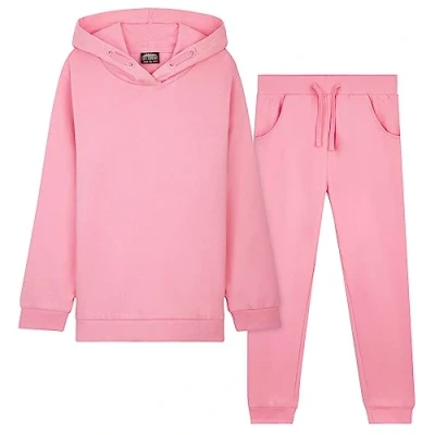 Imagen de CityComfort Chandal Niña, Conjunto de 2 Piezas Sudadera con Capucha y Pantalon Chandal, Ropa Niño 100% Algodon, Regalos Para Niños Edad 3 14 Años (Rosa, 7 8 años)