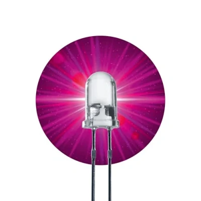 Imagen de Lumetheus LED Diodos Emisores, 5mm Color Rosa Ultrabrillante 15.000 mcd 25 piezas 2 3 V Pin Diodo Emisor de Luces LEDs