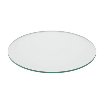 Imagen de Relaxdays Tablero Vidrio Templado, Ø 40 cm, Grosor 8 mm, Panel Cristal Redondo para Mesa y Chimenea, ESG, Transparente