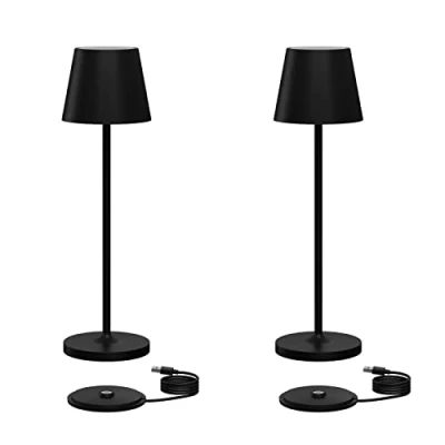Imagen de Klighten 2 Piezas Aplique Exterior Pared 12W 3000K Blanco cálido de Ángulo haz Ajustable Impermeable IP65 (Negro)