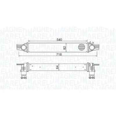 Imagen de MAGNETI MARELLI 351319204360 Intercooler FIAT: Fiorino III Furgón / Familiar, Qubo