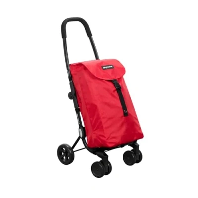Imagen de Playmarket Go Four Carro de Compra Ligero,plegabley con Ruedas Convertibles 4 a 2, Capacidad 43L