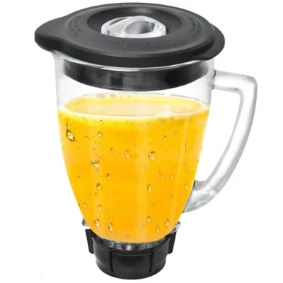 Imagen de Repuesto Compatible con Oster y Osterizer Licuadora,Jarra de Vidrio Redonda 6 Tazas 1.5L Tapa Batidoras por Poweka
