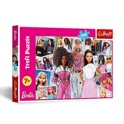 Imagen de Trefl 200 Piezas Puzle de Colores con la muñeca más Famosa del Mundo, Barbie Amigas, Entretenimiento Creativo, Juego para niños a Partir 7 años, Multicolor (TR29033)