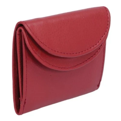 Imagen de LEAS Cartera pequeña para señores Monedero señoras, Piel auténtica, Rojo Mini Edition&#039;&#039;