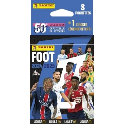 Imagen de Panini Foot 2024 2025 Ligue 1 McDonald&#039;s 8 fundas + pegatina edición limitada 004842KBF8