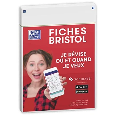 Imagen de OXFORD Revision 2.0 Lote de 50 enchufes Bristol (A5, 14, 8 x 21 cm), color blanco a la cara