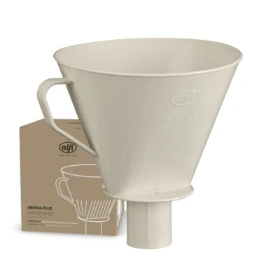 Imagen de alfi Aroma Plus, Oatmeal Beige, Filtro de café plástico para Papel tamaño 4, infusión filtrado Directamente en la Jarra, con pitorro, asa, lavavajillas, sin BPA