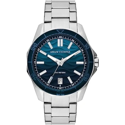 Imagen de Armani Exchange Quartz HAND DATE 44MM Reloj, Hombre, Talla: One Size, Stainless steel silver