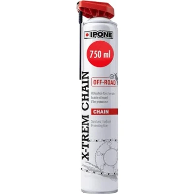 Imagen de IPONE Grasa para Cadena Moto Todo Terreno X trem Chain Off Road Formulación Antiadherente Pulverización precisa sin salpicar Dosificador Multiposición 750 ml