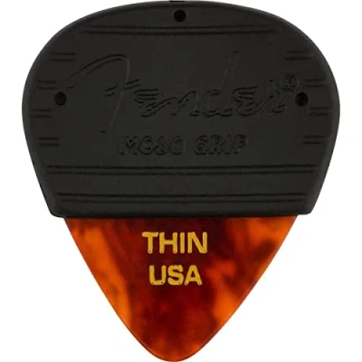 Imagen de Fender Mojo Grip Guitar Picks, Celluloid, Thin, 3 Pack, Tortoiseshell