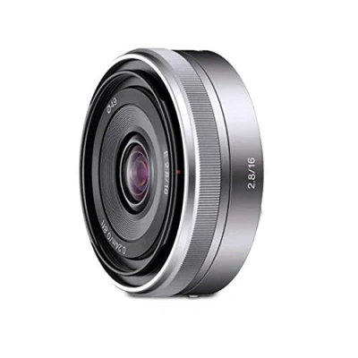Imagen de Sony SEL16F28 Objetivo para (distancia focal fija 16mm, apertura f/2.8 22, diámetro: 49mm) plateado