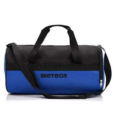 Imagen de Bolsa Deporte Viaje Gimnasio con Compartimento Separado para Zapatos Duffle Bag Hombre Mujer Ultraligera Plegable Deportiva 25 L Yoga Fin de Semana (Azul/Negro, L)