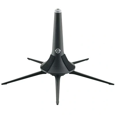 Imagen de K&amp;M 15213 base de trompeta, plástico negro cono goma, atornillable transportable en la campana del instrumento
