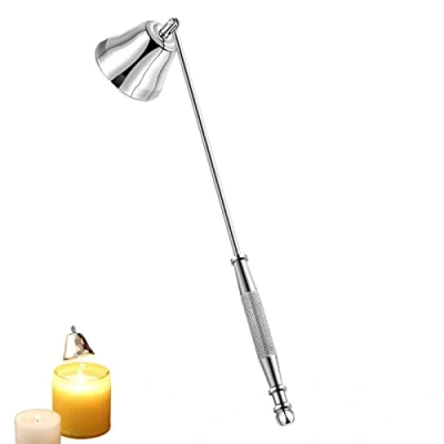 Imagen de TFSYLISA Apagador de Velas,Extintor Velas Acero Inoxidable en Forma Campana,Apagavelas con Mango Largo,Herramienta Vela para Apagar Llama Mecha