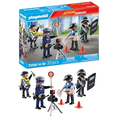 Imagen de PLAYMOBIL Action Heroes Set de Figuras Policía Juguete Figura para niños y niñas a Partir 4 años 71730