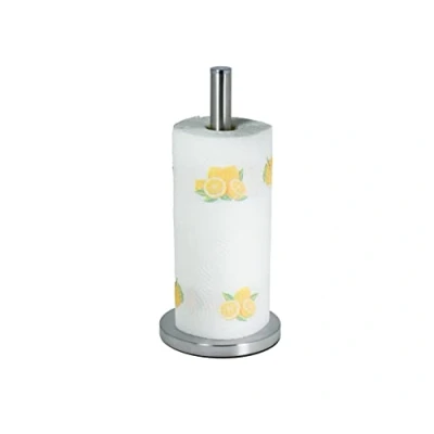 Imagen de Portarrollos de Cocina (Acero Inoxidable) Antideslizante/Portarollos para Papel Cocina/Soporte / 33 cm x 15 Diametro Rollo estandar
