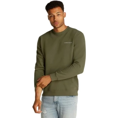 Imagen de Tommy Jeans Linear CREW Sudadera, Hombre, Talla: 44, Fatigue green