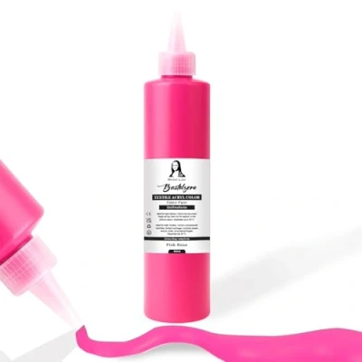 Imagen de Tinte para tela de 500 ml. Pintura textil resistente al lavado. Color camiseta tejidos claros. Lavable a máquina, textil, fijación mediante planchado (rosa)