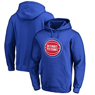 Imagen de CLDP Sudaderas con Capucha Unisex Manga Larga Baloncesto Pistons Ropa Azul Jersey Hombres NBA Casuales Larga, 3XL