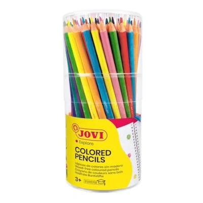 Imagen de Jovi Lápices de Colores Woodless 84 unidades en 12 diferentes, formato escolar (734/84)