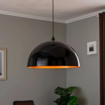 Imagen de Suspensión de cúpula gigante Tropaeum Ø60 cm Metal Negro Menzzo
