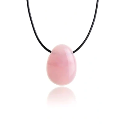 Imagen de PURAJA colgante de Piedra natural auténtica Collar cristal con gota incluido cordón elegante curativa/preciado mineral (Cuarzo rosa)
