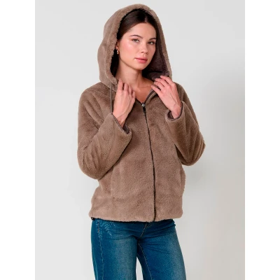Imagen de Koroshi Reversible Acolchada CON Capucha Chaqueta de invierno, Mujer, Talla: XXL, Brown